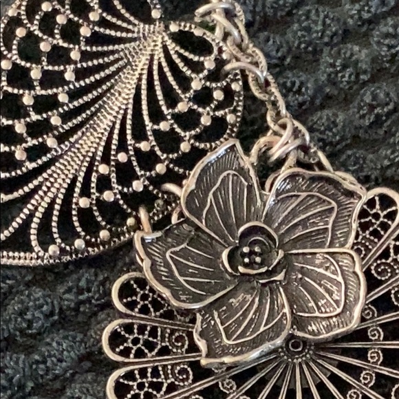 Premier Design Silver Floral Necklace - Picture 4 of 5